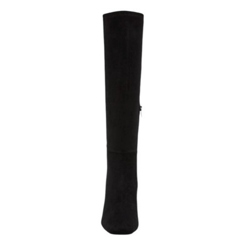 Steve Madden Seven Knee High Boot Black Suede Leather Block Heel 5 - Picture 5 of 10